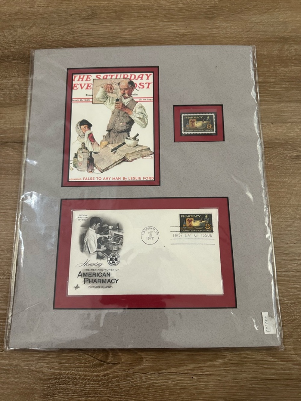 Pharmacy Pharmacist matted Stamp First Day Issue by ABA Collectibles. 11x14